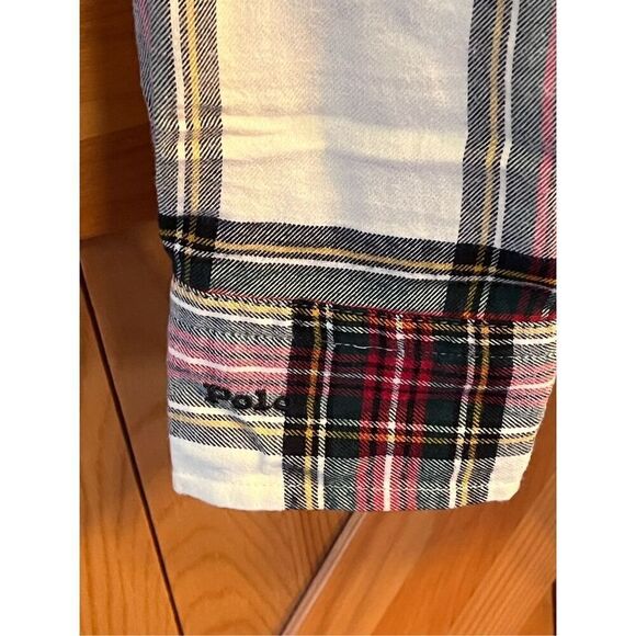 Polo Ralph Lauren Classic Fit Red/Cream Plaid Flannel Shirt Size Small NWT (3472 - Picture 6 of 7